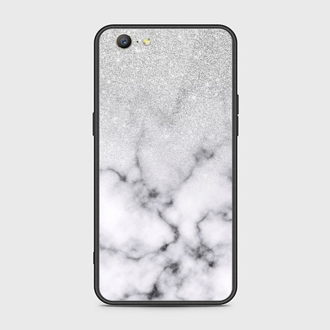 Oppo A57 Cover- White Marble Series - HQ Ultra Shine Premium Infinity Glass Soft Silicon Borders Case