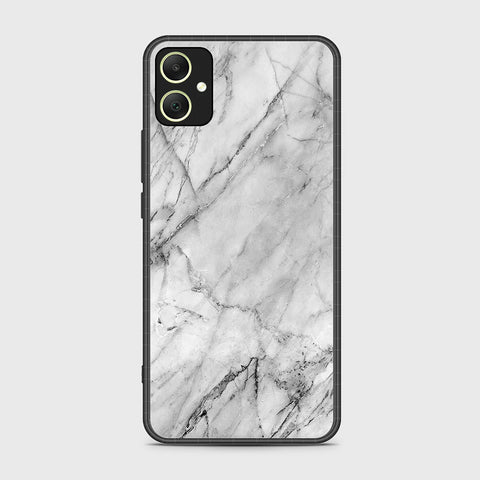Samsung Galaxy A05 Cover- White Marble Series - HQ Ultra Shine Premium Infinity Glass Soft Silicon Borders Case