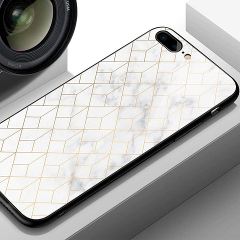 iPhone SE Cover - White Marble Series 2 - HQ Ultra Shine Premium Infinity Glass Soft Silicon Borders Case