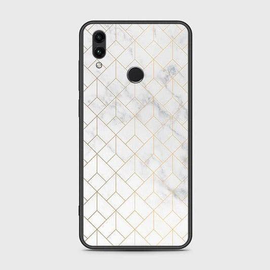 Huawei Honor 10 Lite Cover - White Marble Series 2 - HQ Ultra Shine Premium Infinity Glass Soft Silicon Borders Case