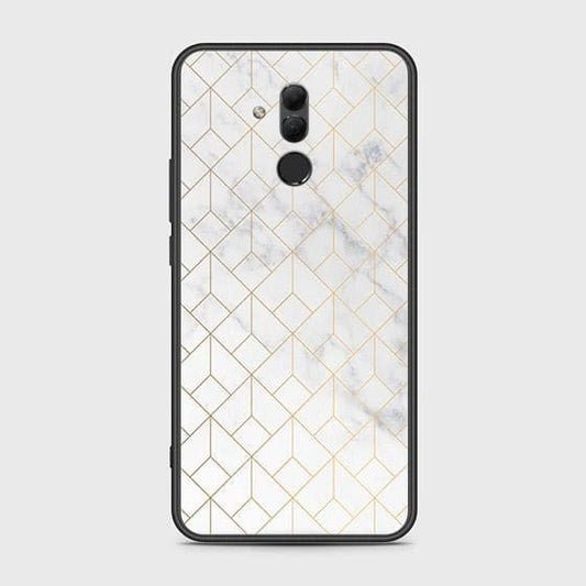Huawei Mate 20 Lite Cover - White Marble Series 2 - HQ Ultra Shine Premium Infinity Glass Soft Silicon Borders Case