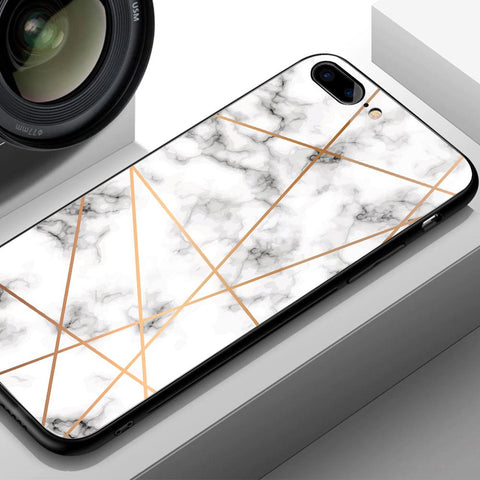 iPhone SE Cover - White Marble Series 2 - HQ Ultra Shine Premium Infinity Glass Soft Silicon Borders Case