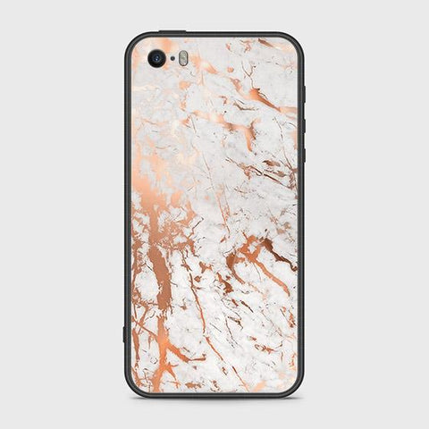 iPhone 5 Cover - White Marble Series 2 - HQ Ultra Shine Premium Infinity Glass Soft Silicon Borders Case