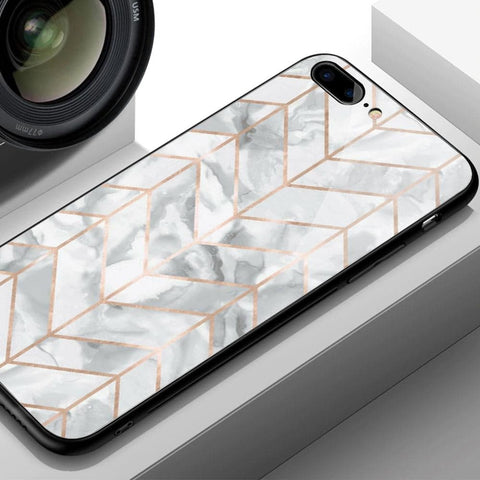 Samsung Galaxy A7 2018 Cover - White Marble Series 2 - HQ Ultra Shine Premium Infinity Glass Soft Silicon Borders Case
