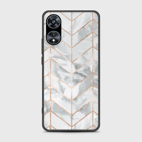 Oppo A78 4G Cover- White Marble Series 2 - HQ Ultra Shine Premium Infinity Glass Soft Silicon Borders Case
