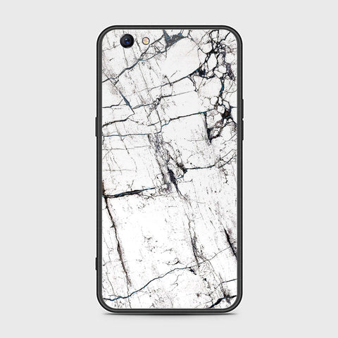 Oppo F3 Plus Cover- White Marble Series 2 - HQ Ultra Shine Premium Infinity Glass Soft Silicon Borders Case