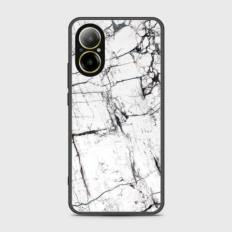 Realme C67 4G Cover- White Marble Series 2 - HQ Ultra Shine Premium Infinity Glass Soft Silicon Borders Case