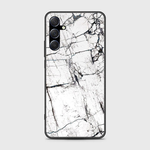 Samsung Galaxy M34 5G Cover- White Marble Series 2 - HQ Ultra Shine Premium Infinity Glass Soft Silicon Borders Case
