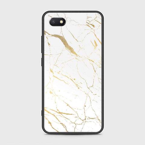 Huawei Y5 Prime 2018 / Y5 2018 / Honor 7S Cover - White Marble Series 2 - HQ Ultra Shine Premium Infinity Glass Soft Silicon Borders Case