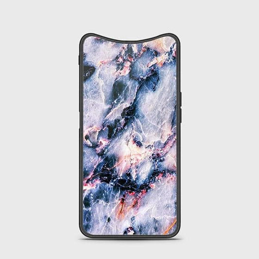 Oppo Find X Cover - Colorful Marble Series - HQ Ultra Shine Premium Infinity Glass Soft Silicon Borders Case