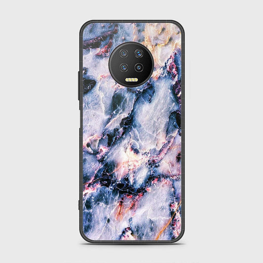 Infinix Note 7 Cover- Colorful Marble Series - HQ Ultra Shine Premium Infinity Glass Soft Silicon Borders Case