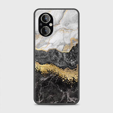 Oppo A96 5G Cover- Colorful Marble Series - HQ Ultra Shine Premium Infinity Glass Soft Silicon Borders Case