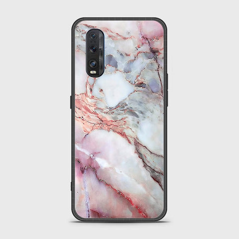 Oppo Find X2 Cover- Colorful Marble Series - HQ Ultra Shine Premium Infinity Glass Soft Silicon Borders Case