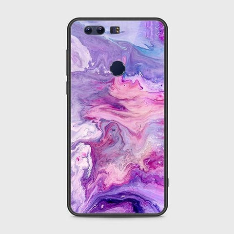 Huawei Honor 8 Cover - Colorful Marble Series - HQ Ultra Shine Premium Infinity Glass Soft Silicon Borders Case