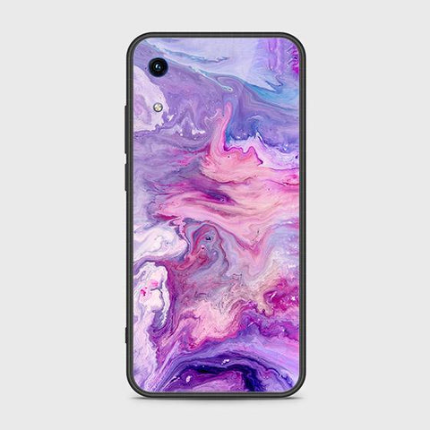 Huawei Honor 8A Cover - Colorful Marble Series - HQ Ultra Shine Premium Infinity Glass Soft Silicon Borders Case