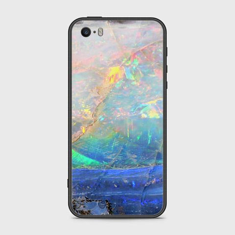 iPhone 5s Cover - Colorful Marble Series - HQ Ultra Shine Premium Infinity Glass Soft Silicon Borders Case