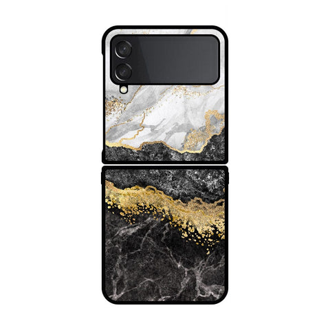 Samsung Galaxy Z Flip 4 5G Cover- Colorful Marble Series - HQ Premium Shine Durable Shatterproof Case - Soft Silicon Borders