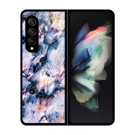 Samsung Galaxy Z Fold 3 5G Cover- Colorful Marble Series - HQ Premium Shine Durable Shatterproof Case - Soft Silicon Borders