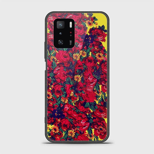 Xiaomi Poco X3 GT Cover- Floral Series - HQ Ultra Shine Premium Infinity Glass Soft Silicon Borders Case
