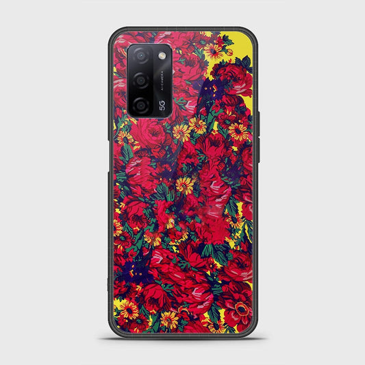 Oppo A55s Cover- Floral Series - HQ Ultra Shine Premium Infinity Glass Soft Silicon Borders Case