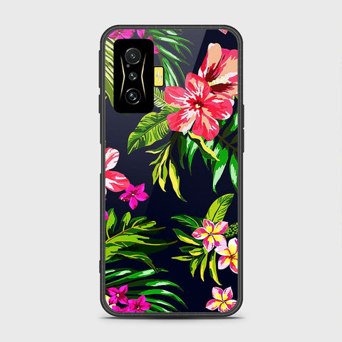 Xiaomi Poco F4 GT Cover- Floral Series - HQ Ultra Shine Premium Infinity Glass Soft Silicon Borders Case