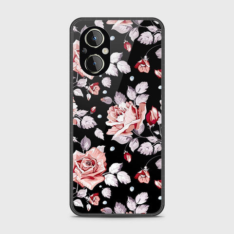 Oppo A96 5G Cover- Floral Series - HQ Ultra Shine Premium Infinity Glass Soft Silicon Borders Case