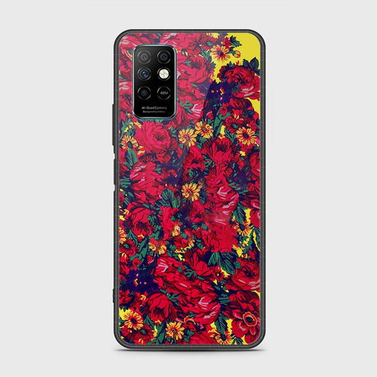 Infinix Note 8i Cover- Floral Series - HQ Ultra Shine Premium Infinity Glass Soft Silicon Borders Case