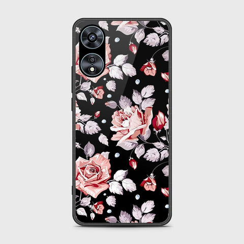 Oppo A58 4G Cover- Floral Series - HQ Ultra Shine Premium Infinity Glass Soft Silicon Borders Case