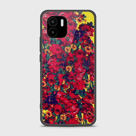 Xiaomi Redmi A2 2023 Cover - Floral Series - HQ Ultra Shine Premium Infinity Glass Soft Silicon Borders Case