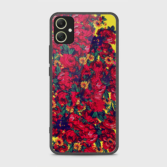 Samsung Galaxy A05 Cover- Floral Series - HQ Ultra Shine Premium Infinity Glass Soft Silicon Borders Case