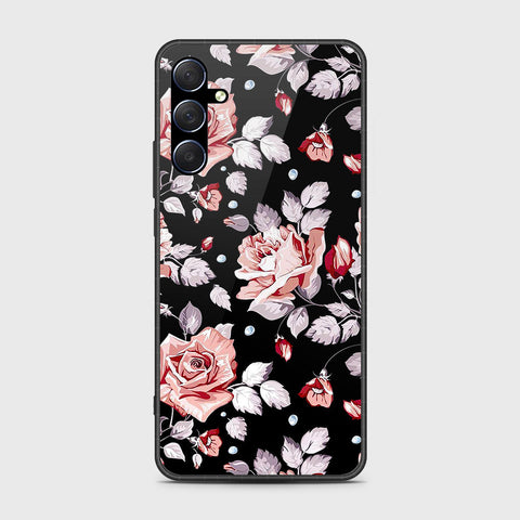 Samsung Galaxy M54 Cover- Floral Series - HQ Ultra Shine Premium Infinity Glass Soft Silicon Borders Case