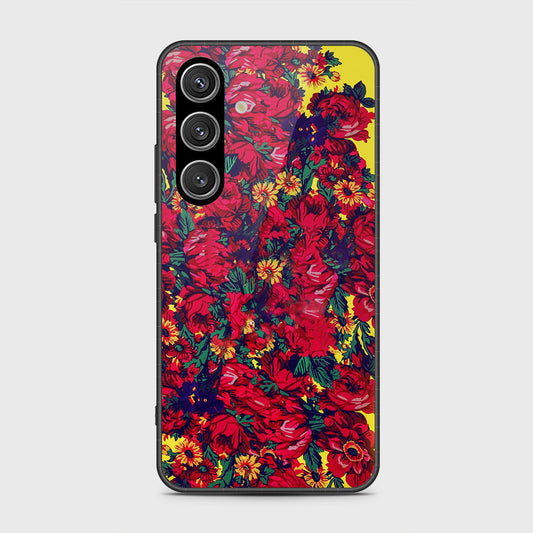 Samsung Galaxy S24 Cover- Floral Series - HQ Ultra Shine Premium Infinity Glass Soft Silicon Borders Case