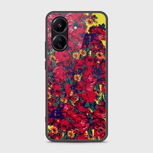 Xiaomi Poco C65 Cover- Floral Series - HQ Ultra Shine Premium Infinity Glass Soft Silicon Borders Case