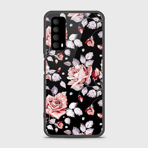 Huawei Y7a Cover- Floral Series - HQ Ultra Shine Premium Infinity Glass Soft Silicon Borders Case