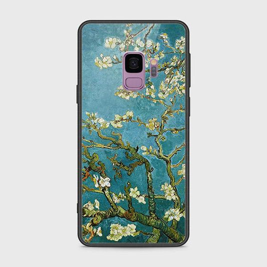 Samsung Galaxy S9 Cover - Floral Series 2 - HQ Ultra Shine Premium Infinity Glass Soft Silicon Borders Case