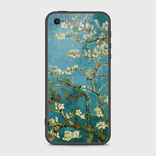 iPhone SE Cover - Floral Series 2 - HQ Ultra Shine Premium Infinity Glass Soft Silicon Borders Case