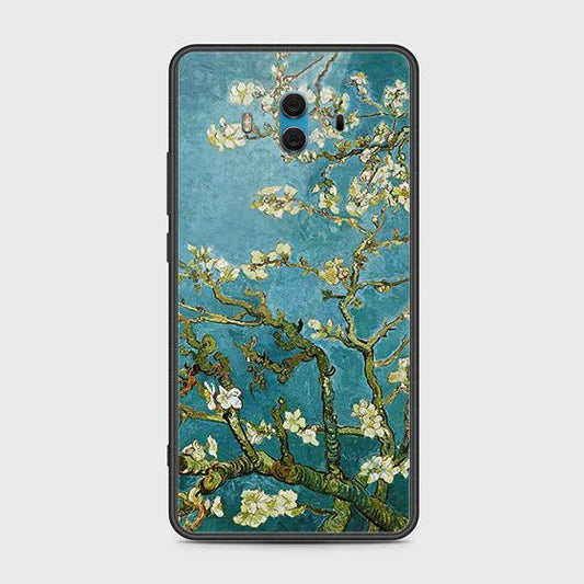 Huawei Mate 10 Cover - Floral Series 2 - HQ Ultra Shine Premium Infinity Glass Soft Silicon Borders Case
