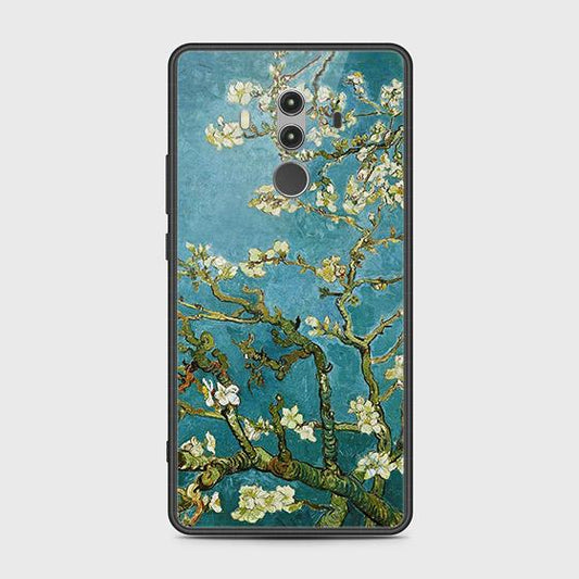 Huawei Mate 10 Pro Cover - Floral Series 2 - HQ Ultra Shine Premium Infinity Glass Soft Silicon Borders Case