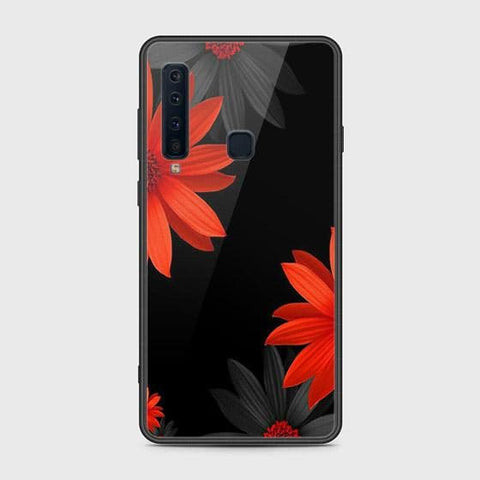 Samsung Galaxy A9 2018 Cover - Floral Series 2 - HQ Ultra Shine Premium Infinity Glass Soft Silicon Borders Case