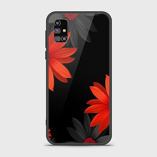 Samsung Galaxy M02s Cover - Floral Series 2 - D81 - HQ Ultra Shine Premium Infinity Glass Soft Silicon Borders Case ( Fast delivery )