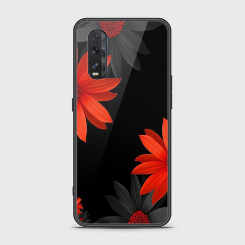 Oppo Find X2 Cover- Floral Series 2 - HQ Ultra Shine Premium Infinity Glass Soft Silicon Borders Case
