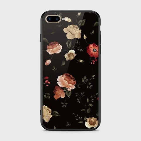 iPhone 7 Plus Cover - Floral Series 2 - HQ Ultra Shine Premium Infinity Glass Soft Silicon Borders Case