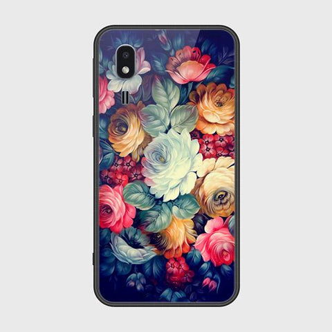 Samsung Galaxy A2 Core Cover - Floral Series 2 - HQ Ultra Shine Premium Infinity Glass Soft Silicon Borders Case