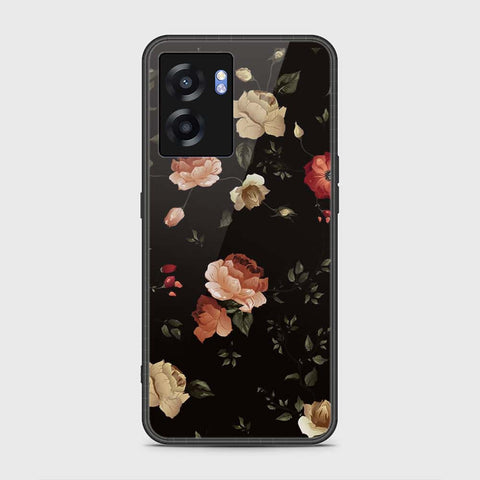 Oppo A56s Cover- Floral Series 2 - HQ Ultra Shine Premium Infinity Glass Soft Silicon Borders Case