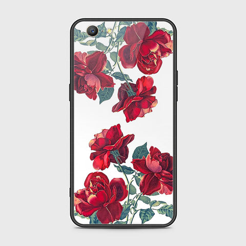 Oppo A57 Cover- Floral Series 2 - HQ Ultra Shine Premium Infinity Glass Soft Silicon Borders Case