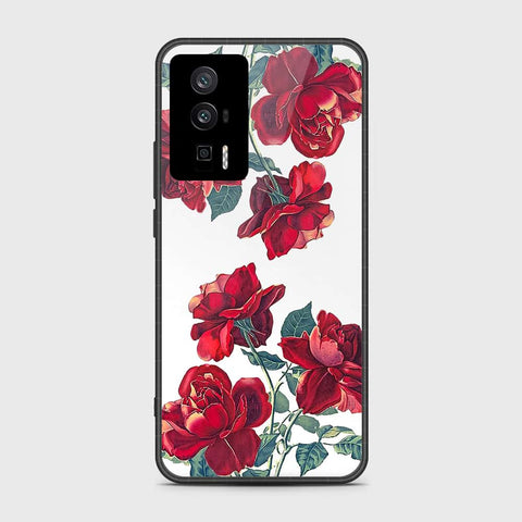 Xiaomi Poco F5 Pro Cover- Floral Series 2 - HQ Ultra Shine Premium Infinity Glass Soft Silicon Borders Case