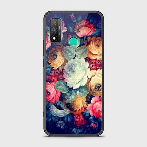 Huawei P smart 2020 Cover - Floral Series 2 - HQ Ultra Shine Premium Infinity Glass Soft Silicon Borders Case