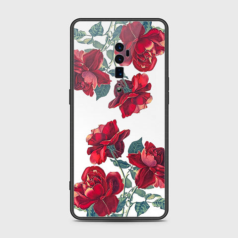Oppo Reno 10x Zoom Cover- Floral Series 2 - HQ Ultra Shine Premium Infinity Glass Soft Silicon Borders Case