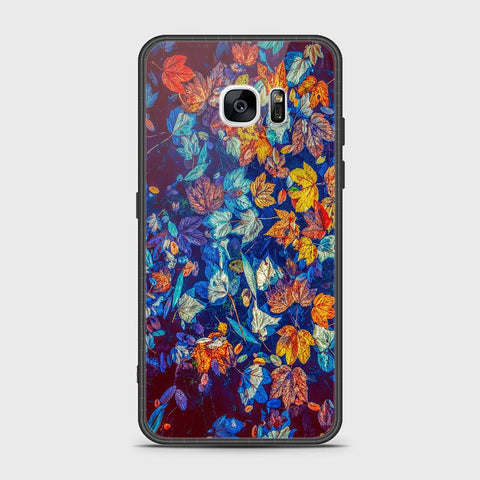 Samsung Galaxy S7 Edge Cover- Floral Series 2 - HQ Ultra Shine Premium Infinity Glass Soft Silicon Borders Case