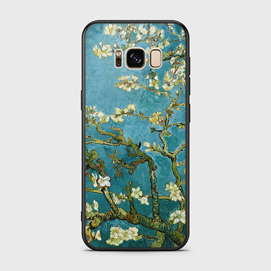 Samsung Galaxy S8 Cover- Floral Series 2 - HQ Ultra Shine Premium Infinity Glass Soft Silicon Borders Case